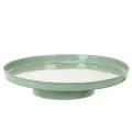 Floristik24 Round green decorative plate on a stand for table arrangement, 30cm