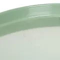 Round green decorative plate on a stand for table arrangement, 30cm | Floristik24.ie