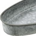 Floristik24 Decorative bowl metal socket bowl oval gray L33cm/31cm set of 2