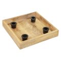 Floristik24 Candle tray wooden tray natural stick candle holder 24.5cm