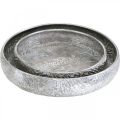 Floristik24 Decorative bowl silver round antique look metal Ø50/38cm set of 2