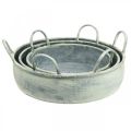 Floristik24 Decorative bowl with handles vintage metal Ø28/32.5/36cm set of 3