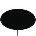 Floristik24 Blackboard oval black decorative plugs wood metal 10x6cm 12pcs