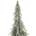 Artificial fir tree, iced, decorative tree on a wooden base for winter decoration and Christmas, 75cm | Floristik24.ie