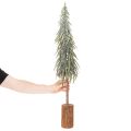 Artificial Christmas tree with base, frosted, as winter decoration, 90cm | Floristik24.ie