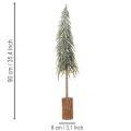 Artificial Christmas tree with base, frosted, as winter decoration, 90cm | Floristik24.ie