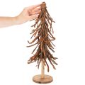 Christmas tree made of willow branches on a wooden base, 48cm | Floristik24.ie