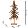 Christmas tree made of willow branches on a wooden base, 48cm | Floristik24.ie