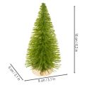 Artificial Christmas tree with wooden base, small, 16cm, 6 pieces | Floristik24.ie