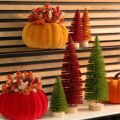 Artificial Christmas tree with wooden base, small, 16cm, 6 pieces | Floristik24.ie