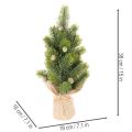 Artificial Christmas tree in a jute sack, small table decoration, mini Christmas tree, 38cm | Floristik24.ie