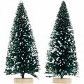 Floristik24 Decorative fir snowed, Christmas decoration, Advent H13cm Ø5.5cm 2pcs