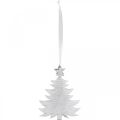 Floristik24 Christmas tree pendant, Advent decoration, metal decoration for Christmas, silver 20.5×15.5cm