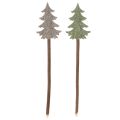 Decorative Christmas tree on a stick for planters and tall arrangements, 45cm, 6 pieces | Floristik24.ie