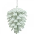 Floristik24 Pine cones decorative cones for hanging white 7cm 6pcs