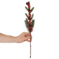 Artificial fir branch with Christmas baubles, 48cm, 2 pieces | Floristik24.ie