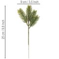 Artificial green fir branch for winter decorations, 25cm, 24 pieces | Floristik24.ie