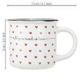 Cup with hearts ceramic cup
