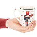 Christmas mug with nutcracker and candy cane motif, 10cm, 2 pieces | Floristik24.ie