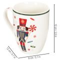 Christmas mug with nutcracker and candy cane motif, 10cm, 2 pieces | Floristik24.ie
