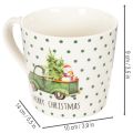 Coffee mug Merry Christmas Christmas car motif ceramic mug 10cm 2pcs | Floristik24.ie