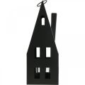 Floristik24 Tea light house, light house metal black Ø4.4cm H24cm