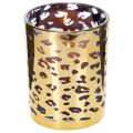 Glass tealight holder with