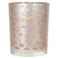Glass tealight holder with