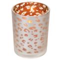 Glass tealight holder with