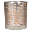 Glass tealight holder with
