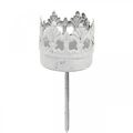 Floristik24 Tealight holder metal for sticking, candle holder crown Ø4.5cm 4pcs