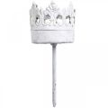 Tealight holder metal for sticking, candle holder crown Ø4.5cm 4pcs | Floristik24.ie
