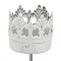 Tealight holder metal for sticking, candle holder crown Ø4.5cm 4pcs | Floristik24.ie
