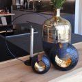 Floristik24 Tealight holder black gold table decoration metal 19×11×17cm
