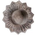 Tealight holder vintage tealight for sticking grey Ø9cm H8.5cm 4pcs | Floristik24.ie