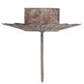 Tealight holder vintage tealight for sticking grey Ø9cm H8.5cm 4pcs | Floristik24.ie