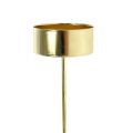 Floristik24 Tealight holder to stick gold 31cm 8pcs