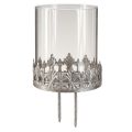 Floristik24 Tealight holder with glass silver antique Ø7cm 4 pcs
