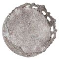 Tealight holder for sticking with candle glass grey Ø5.5cm 4pcs | Floristik24.ie
