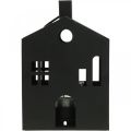 Floristik24 Tea light holder house black metal, light house Ø4.4cm H18cm