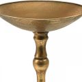 Floristik24 Decorative bowl with foot metal decorative bowl vintage Ø32cm H37cm