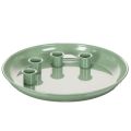 Floristik24 Candle plate Advent wreath green with four candle holders 24cm