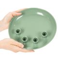 Candle plate Advent wreath green with four candle holders 24cm | Floristik24.ie