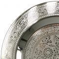 Floristik24 Decorative plate Marrakech silver Ø33cm