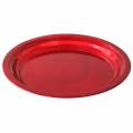Floristik24 Decorative plate made of metal red with glaze effect Ø38cm