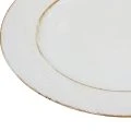 Decorative plate round plastic retro white brown gloss Ø30cm | Floristik24.ie