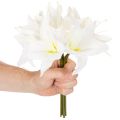 Artificial white tiger lily flowers for vases and arrangements, 29cm bunch of 6 | Floristik24.ie