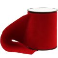 Floristik24 Table tape velvet ribbon red 100mm 8m
