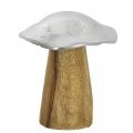 Floristik24 Table decoration deco mushroom metal wood silver wooden mushroom H10cm