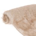 Floristik24 Beige table runner with faux fur surface as a fur band, 24x140cm
